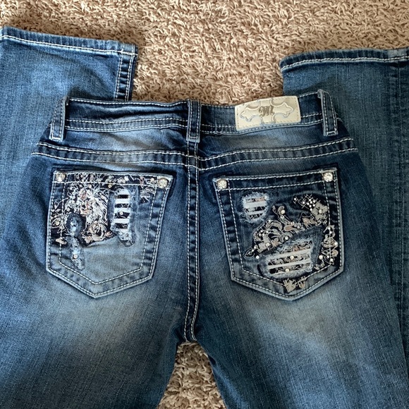 Miss Me boot cut jeans. Size 27, 31 inseam. - Picture 1 of 6